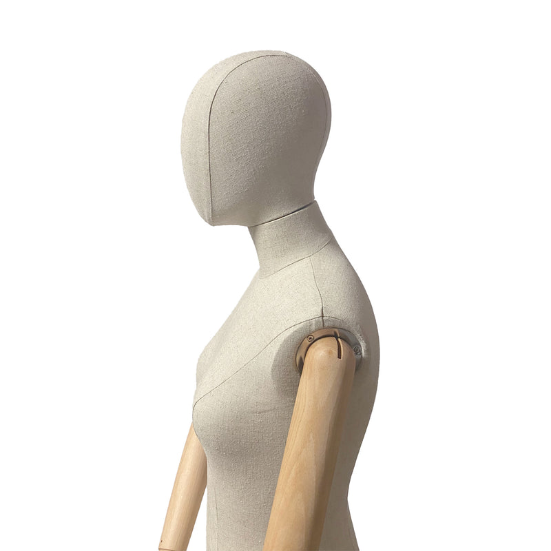 FTAG06 Female White Linen Fabric Torso