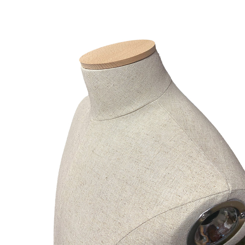 MTAG07 Male White Linen Fabric Torso