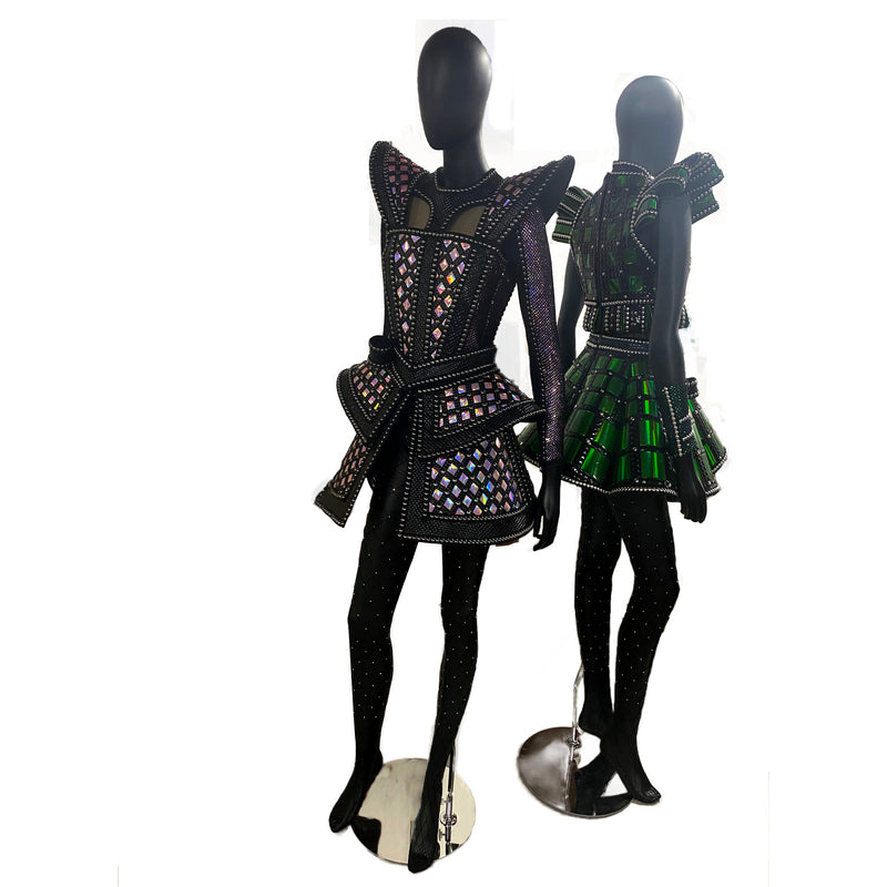 J1.2 Female Matt Black Mannequin