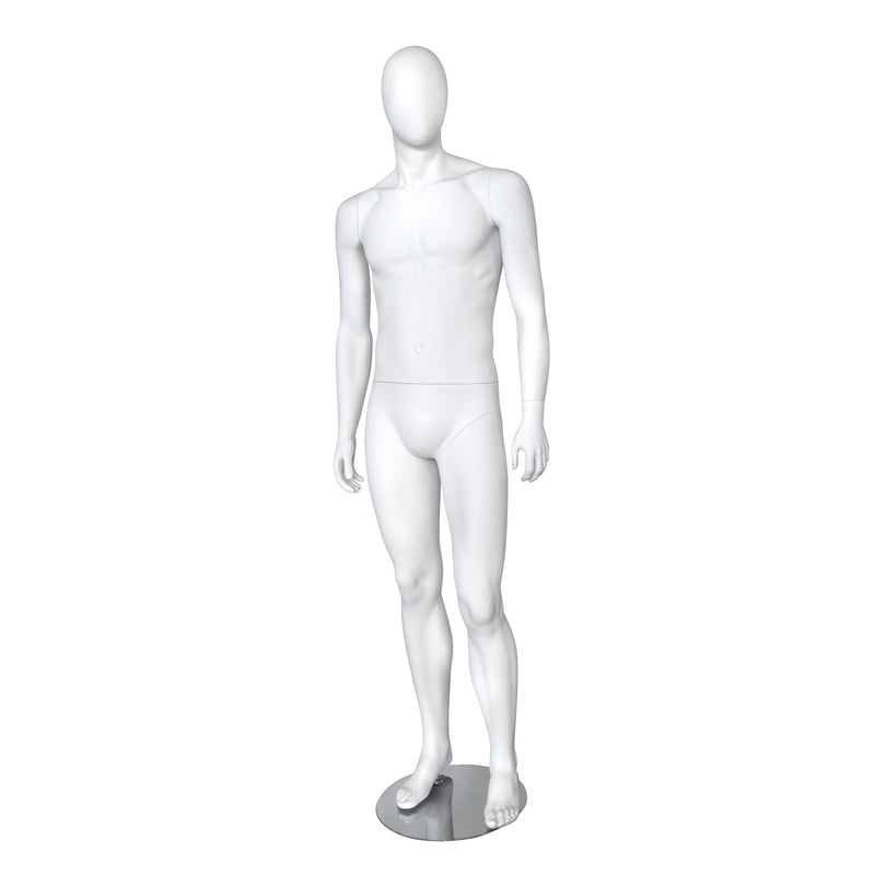 Faceless male mannequin white color