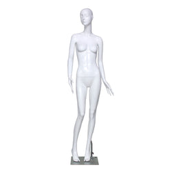 E6 White Gloss Female Mannequin with Face