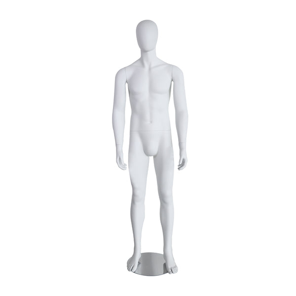Male Headless Torso Mannequin, Fit Series FIT-M3SCT - Matte White