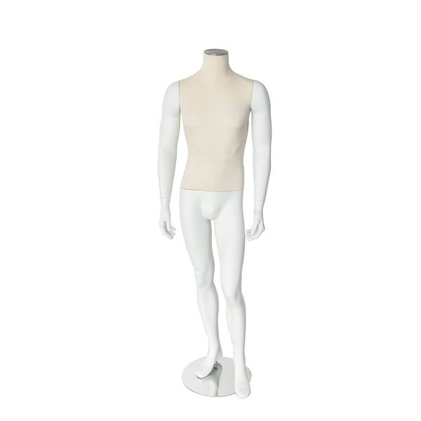 Glossy Male Full Body Mannequin In White In Austin & Dallas Texas
